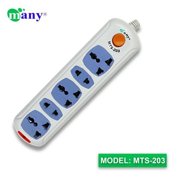 Many Multiplug MTS-203 2Pin 2Meter Cable & 5 Socket
