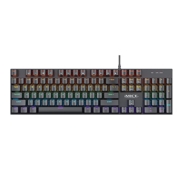 IMICE GK-600 RGB Mechanical Gaming Keyboard with Blue Switch,104 Keys and Usb Wired