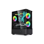 Value Top NUBIA 20F5-MI Tower Micro-ATX Gaming Case with Built-In 5 x ARGB Fan - Image 2
