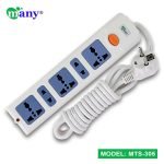 Many Multiplug MTS-305 2Pin 6Meter Cable & 5 Socket