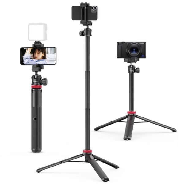 Ulanzi MT44 Extendable Vlog Tripod With 360° Ball Head – Black Color