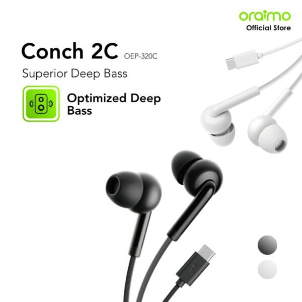 Oraimo CONCH 2C OEP-320C is a Type-C in-ear wired earphone
